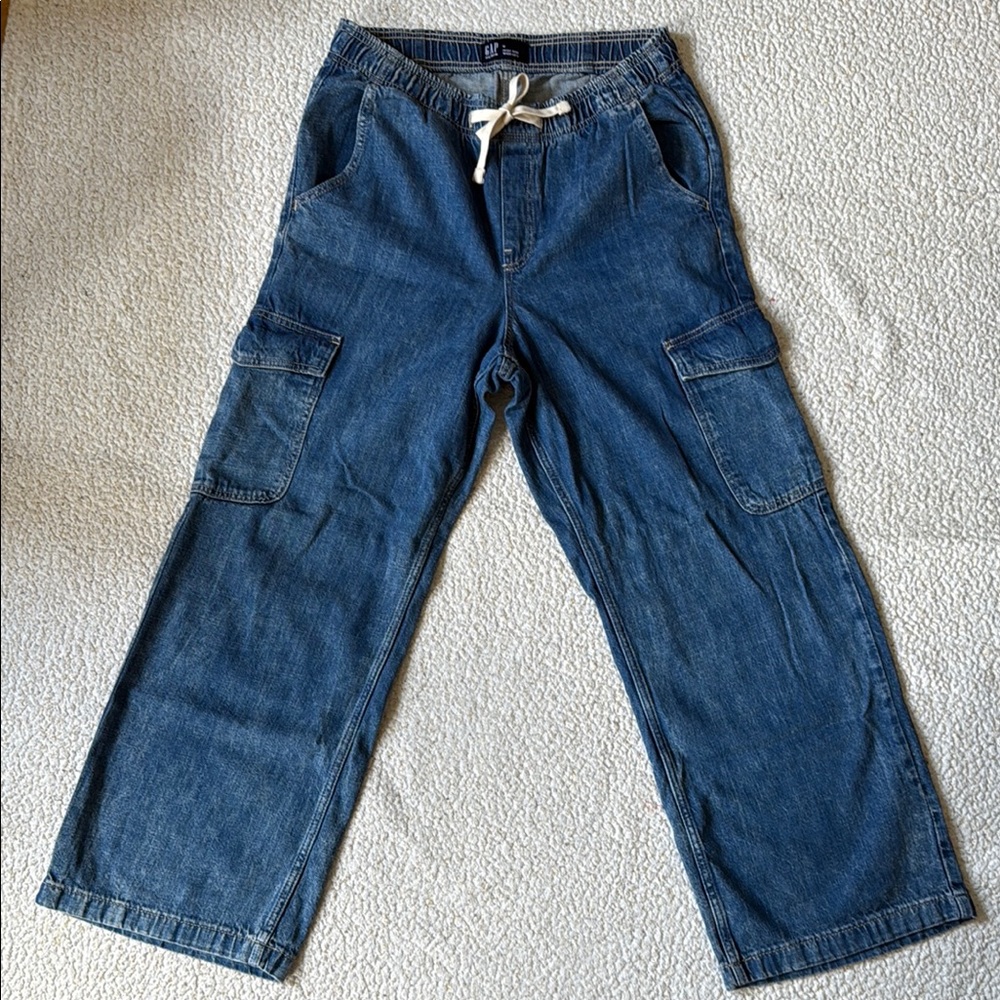 GAP High Rise Wide-Leg Denim Pants